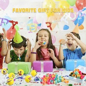 30pcs Rainbow Spiral Bobine, 24 Jouets de Balle Anti-Stress pour Filles & Garçons, Balles Anti-Stress de Visage Drôles, Resso