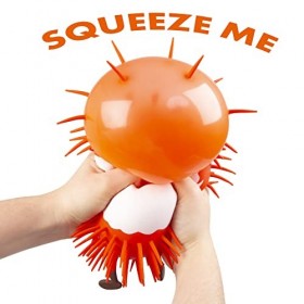 abeec Balle géante de Père Noël – Balle anti-stress pour enfants – Jouet spongieux de Noël – Remplissage de boîte de réveillo