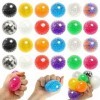 LOMUG Balles Anti Stress, 24PCS Balle Anti-Stress Multicolore 4cm Mini Boule Antistress avec Perles deau Squeeze Jouet Ball 
