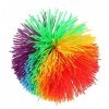 Balle Floue, Balle Koosh, Jouet Anti-Stress, Balle Floue pour Soulager Le Stress Rainbow Pom Ball Jouet Actif Rainbow Fluffy 