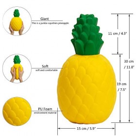 Anboor Squeeze Toys Ananas Géant Montée Lente Jouets Anti-Stress Squishy Kawaii