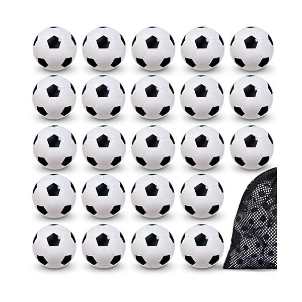 EOGRFW Lot de 30 mini ballons de football, balles anti-stress, 4 cm, pour enfants, cadeaux de fête de football, pour garçons 