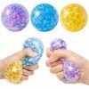 Haooryx Lot de 3 balles anti-stress pour enfants - Jouet sensoriel coloré rempli de perles deau - Jouet fantaisie pour autis