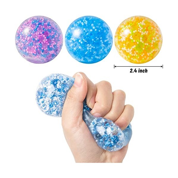 Lot de 3 balles anti-stress - Jouet pour enfants et adultes