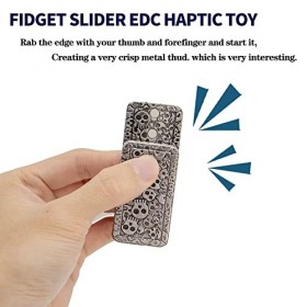 Metal Poker Fidget Slider, Metal Poker Push Card Fidget Slider Jouet Anti-Stress pour Adulte Anxiété Magnetic Haptic Coin Off