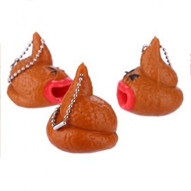 Keenso Pendentif Porte-clés de Voiture, 2PCS nouveauté Poo Toys Keychain Out Tongues Fun Little Prank Tricky Antistress Toy f