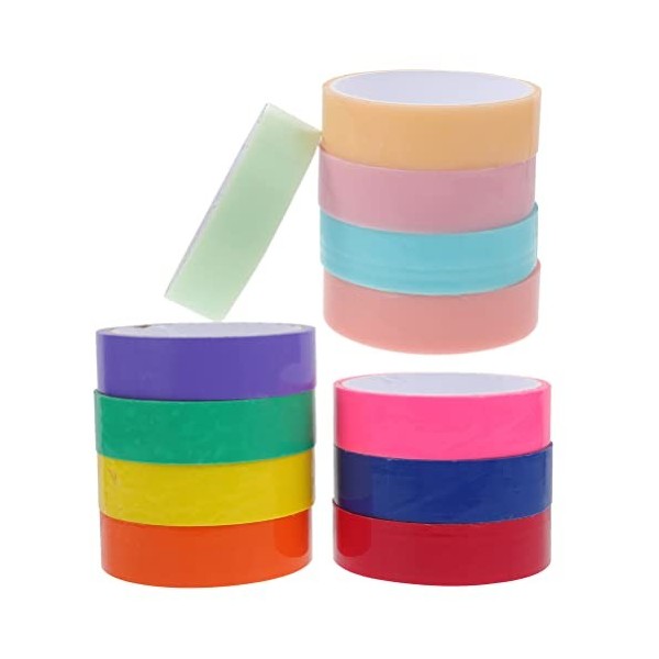 STOBOK Lot de 12 rouleaux de ruban adhésif de décompression coloré pour adultes et enfants