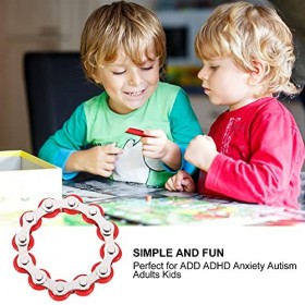 Tomaibaby Lot de 2 jouets sensoriels en acier inoxydable pour chaîne de vélo - Réduction du stress