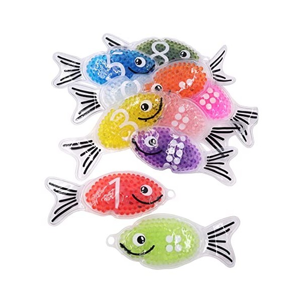 Bubble & Squish Fish | Poisson sensoriel Squidgy numéroté de 1 à 25,4 cm Couleurs Assorties | Jouet sensoriel à partir de 3 A