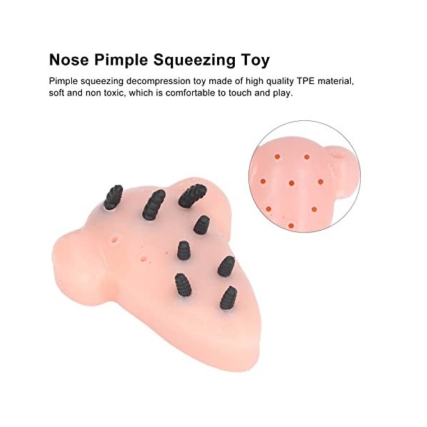 Jouets pour Points Noirs en Forme de Nez,Nouveauté en Forme de Nez Amusant,Jouet Anti-stress, élasticité, élasticité, Jouet p