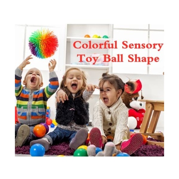 Tnfeeon Monkey Balls Balls, Balles de Stress sensorielles Actives Douces Fun Toys Silicone Soulagement du Stress Arc-en-Ciel 
