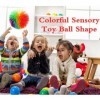 Tnfeeon Monkey Balls Balls, Balles de Stress sensorielles Actives Douces Fun Toys Silicone Soulagement du Stress Arc-en-Ciel 