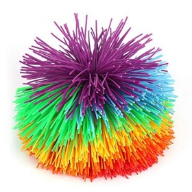 Singe Stringy Balls, Grands Jouets Sensoriels Balles Anti-Stress, Rainbow Pom Bouncy Balls Games 90s Toys Fun Party Favor, Mu
