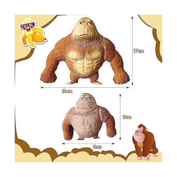 Gorila Realista De DescompresióN, Monkey Juguetes Gorila Squishy Monkey Toy MuñEco AntiestréS Juguete De EstréS De Gorila Mar