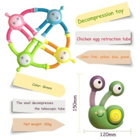 Canzoon Jouet télescopique avec ventouse - 5 tubes pop - Jouet sensoriel - Jouet sensoriel - Soulage le stress - Cadeau pour 