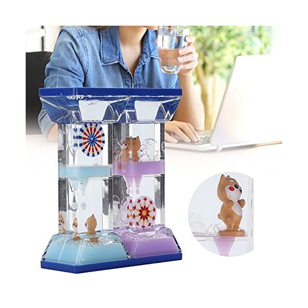 Liquid Motion Bubble Timer, Soulagement du Stress Sensory Toy Water Timer Fidget Toy Liquid Hourglass Timer Calming Desktop T