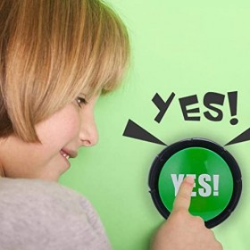 Yes No Resources Lot de 2 buzzers de dressage pour chien avec bouton poussoir sonore pour enfants adultes et enfants Idéal po