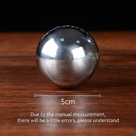 STCREE Balles de Baoding en acier inoxydable avec carillon 4,8 cm Balles de massage pour soulager le stress TQGJST56