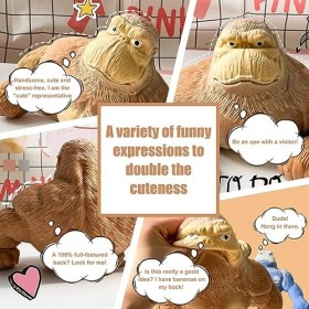 Jouet Gorille 16*17cm Jouet à Presser Banana, Figurine de Gorille,Figurine de Gorille Anti Stress, Gorille de Singe de Late