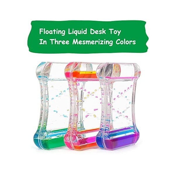 LULUFUN Liquid Motion Timer Bubbler, Jouets sensoriels pour la Relaxation visuelle, Jouet de Bureau, Cadeaux pour Adultes et 