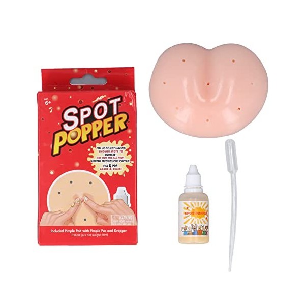 Mrisata Pimple Popper Toy, Squeeze Acne Toys, Pimple Popping Toy Remover Stop Picking Your Face, Refill Liquid Dropper Stress