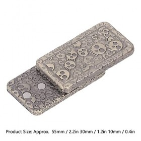 RiToEasysports Jouet à Glissière TDAH, Jouet Sensoriel en Métal avec Motif de Crâne, Soulagement du Stress Anxieux, Curseur M