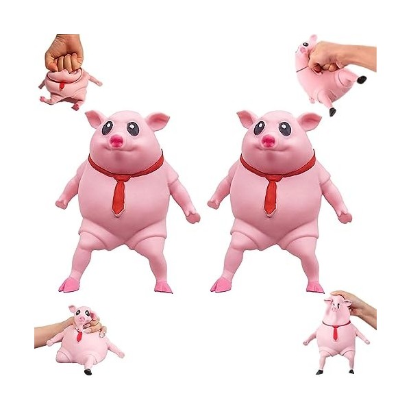 Anti-Stress Cochon,Piggy Squeeze Toy, Cochon Rose Anti Stress,Anti-Stress Jouets, Squeeze Cochon,Cochon Jouet Anti-Stress 2 