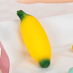 Lot de 4 balles anti-stress boueuses pour les fruits - Fraise, raisin, citron, banane - Balles de stress amusantes - Jouet se