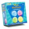 abeec Stick and Squish Balles anti-stress pour enfants - Lot de 4 jouets spongieux - Comprend 4 balles anti-stress phosphores