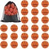 Erinnmy Lot de 24 mini ballons de basket, 4 cm, anti-stress, pour enfants, école, carnaval, récompense, sac cadeau