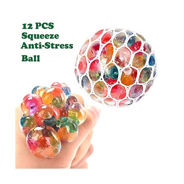 Balles Anti-Stress de Visage Drôles, 12Pcs 6.3cm Boule Anti Stress