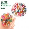 Lot de 12 balles Anti-Stress colorées pour Enfants et Adultes - pour soulager lanxiété et Le Stress - Outil apaisant - Balle