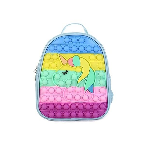 Pop Sac it Fidget, Pop Fidget It Toys Cartables à dos pour filles, sac à dos scolaire, pour enfants, Pop Its Bag Girls Bag Fi