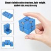 Infinity Cube Fidget Toy, Alliage Daluminium de Poche Fidget Toys Infinity Desk Magic Cube Soulager Le Stress Jouet de Réduc