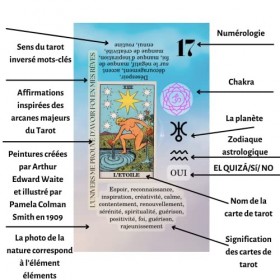 Witchy Cauldron Tarot Débutant Français, Cartes de Tarot Significatives, Jeu de Tarot de Mots-Clés, Apprentissage du Tarot, C
