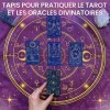 Tapis Voyance & Pochon - Tapis Oracle, Cartes et Tarot Divinatoire - Nappe dAutel en Velour pour Pratiquer la Cartomancie et