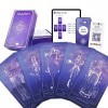 Weloona® Tarot de Marseille - Jeu de Cartes Complet 78 Cartes - Tarot divinatoire - Classique Traditionnel - Ésotérisme, Divi