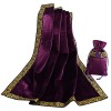 BLESSUME Nappe de Tarot avec Sac Nappe dautel Wicca carrée en Velours, Taille Unique Violet 