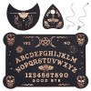 CREATCABIN 5 Pcs Spirit Board Kit Tarot Card Holder Stand Pendule Board Bois Talking Boards Planchette Dowsing Divination 2 P