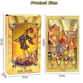 Tarot Cards 78 PCS Rider Waite Tarot Deck Tarot Cards Deck Jeu de Tarot divinatoire Tarot Classique et Traditionnel Ésotérism