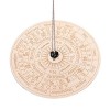 DASNTERED Pendule en bois sculpté avec collier en cristal pour débutant blanc, taille : 15 cm 