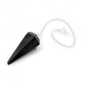Pierretoiles - Pendule Divinatoire Conique en Tourmaline Noire avec Pochette en Suédine, Accessoire Esotérique et de Radiesth
