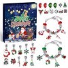 Viosmut Calendrier de lAvent 2023 Enfant Fille Bijoux Calendrier de Noël Bijoux Bracelet Artisanat Filles Cadeaux 5-12 Ans B