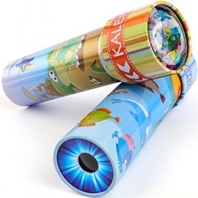 iKeelo Kaléidoscope Classique, 2 Kaléidoscopes Éducatifs pour Enfants avec Corps en Métal, Cadeau danniversaire pour Filles 