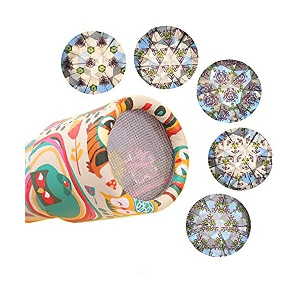 JNBGTU 6 pièces Kaléidoscope, Modèle Classique Kaléidoscope,Rotatif Multi Prisme en Papier Kaléidoscope Rotating Kaléidoscope