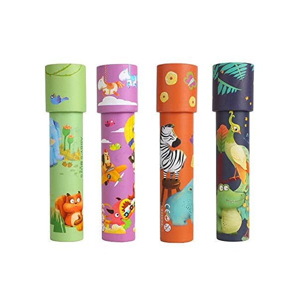 NOOLY Kaléidoscope Magique Jouets Éducatifs pour Enfants Garçons et Filles ZWHT0206 2 Pièces,Noix dAbby + Jardin 