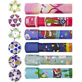 Klsoale Kaléidoscope, 6 Pièces Kaléidoscope Magique Classique, Classique Papier Kaléidoscope Rotatif Kaléidoscope Polygonal e