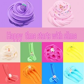 30 pcs Mini Slime Fluffy kit pour Enfants Butter Slime avec Breloques de Mini Slime,Cotillons de Slime Parfumés,Jouet de Mast