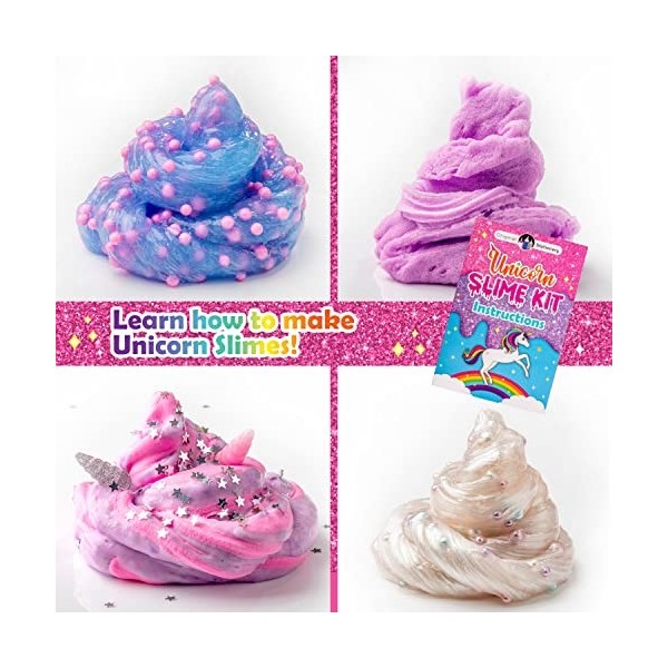 Original Stationery Unicorn Slime Kit Faites Un Slime Crunchy, Molleux, Phosphorescent avec Le Kit de Bricolage de Magical Sl