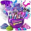 GirlZone Cadeaux pour Les Filles Slime Kit Galaxy Oeuf Surprise pour Enfants avec Glow in The Dark Moons, Glitter pour Slime 